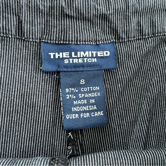THE LIMITED Gray Pinstripe straight Leg Pant Women Size 8 - Picture 4 of 7
